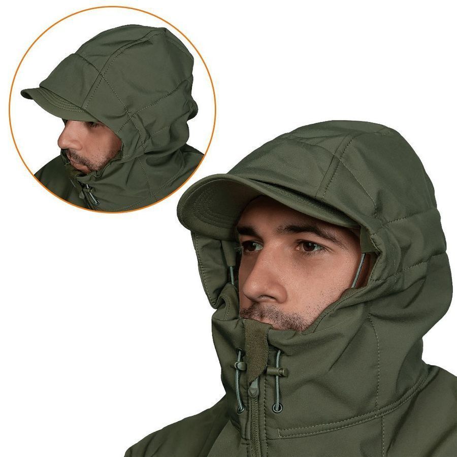 Демисезонная тактическая куртка Softshell Stalker олива Camotec фото