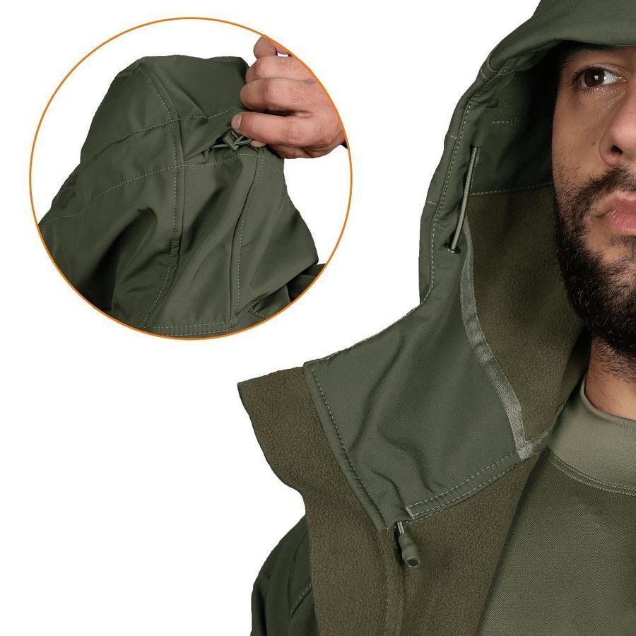 Демисезонная тактическая куртка Softshell Stalker олива Camotec фото