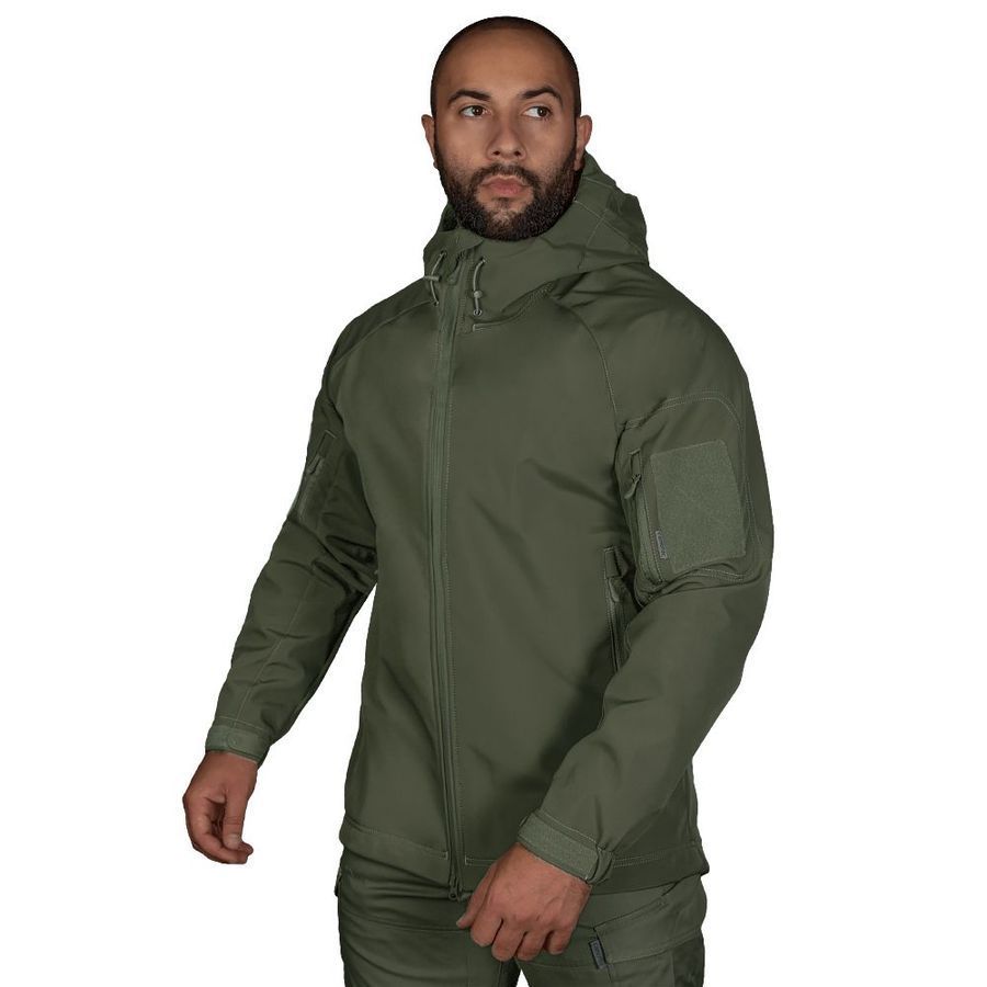 Демисезонная тактическая куртка Softshell Stalker олива Camotec фото