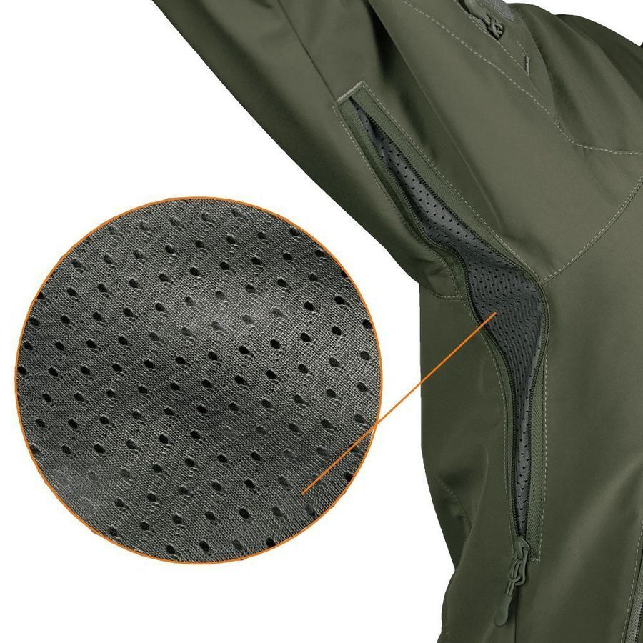 Демисезонная тактическая куртка Softshell Stalker олива Camotec фото