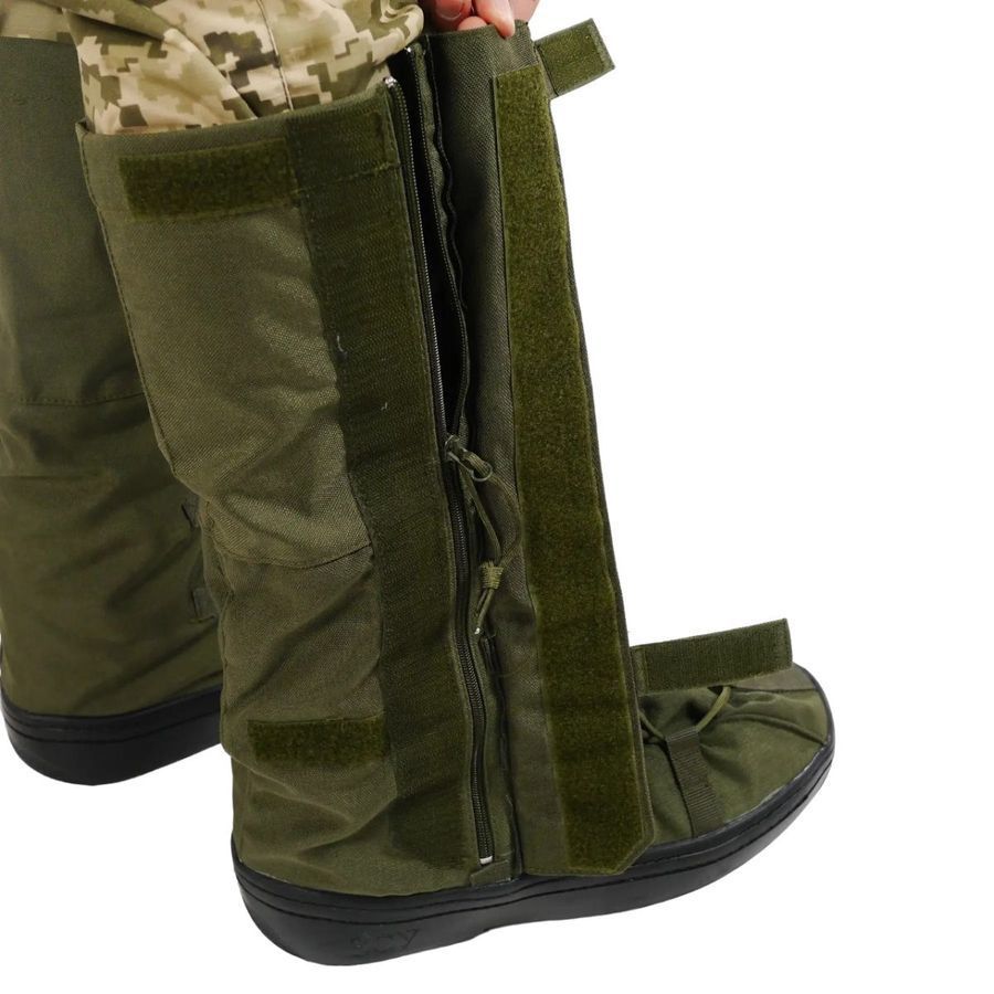 Бахіли тактичні водозахисні на взуття олива M (39-42) фото