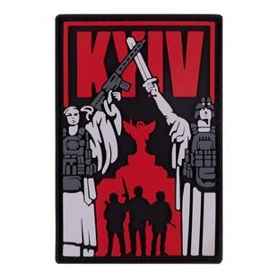 ПВХ патч (шеврон) "Київ-Вільний" червоний фото