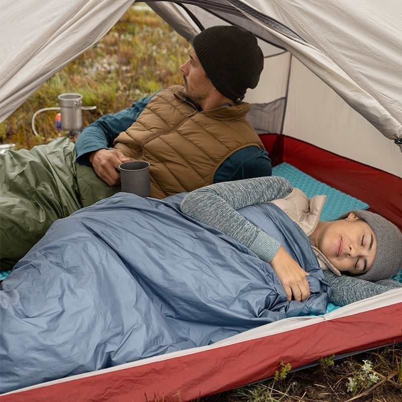 Спальник надлегкий Naturehike Ultralight LW180 NH21MSD09 правий, (15&deg;C), p-p M, сіро-синій фото