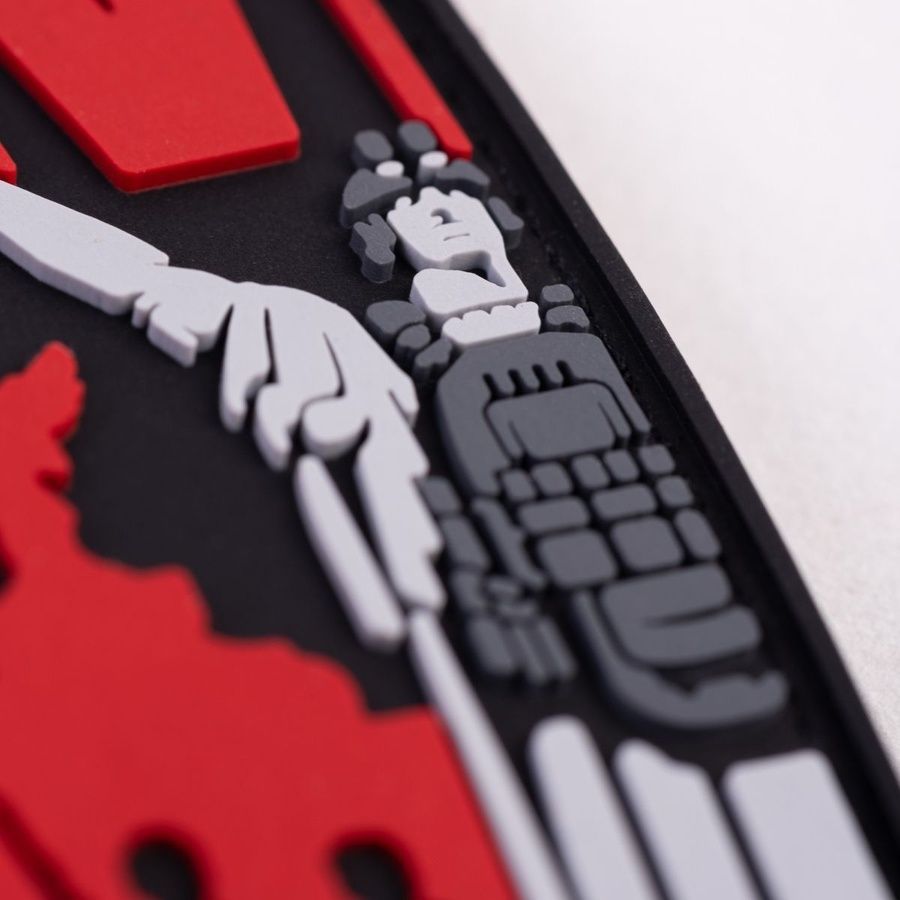 ПВХ патч (шеврон) "Київ-Вільний" червоний фото