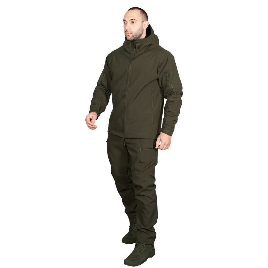 Демисезонный мужской костюм Stalker SoftShell Олива Camotec фото