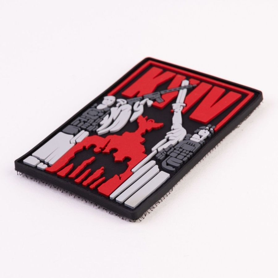 ПВХ патч (шеврон) "Київ-Вільний" червоний фото