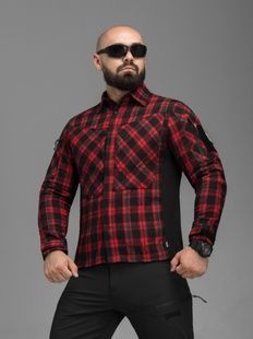 Рубашка фланелевая BEZET Defender черный/красный фото