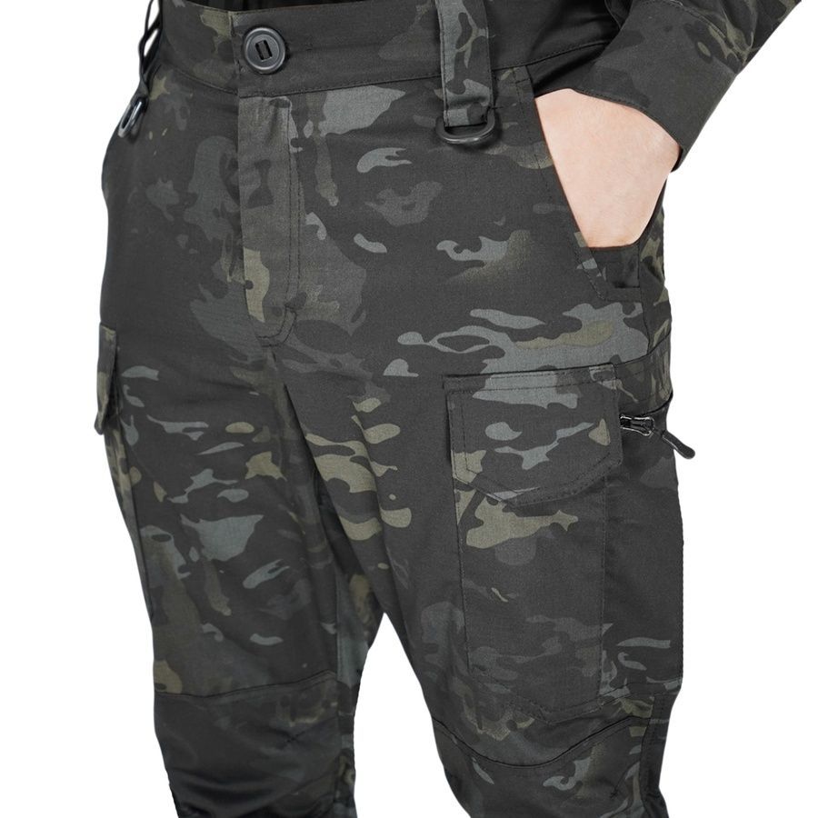 Демисезонный тактический костюм Twill FS брюки и китель Черный мультикам Kiborg фото