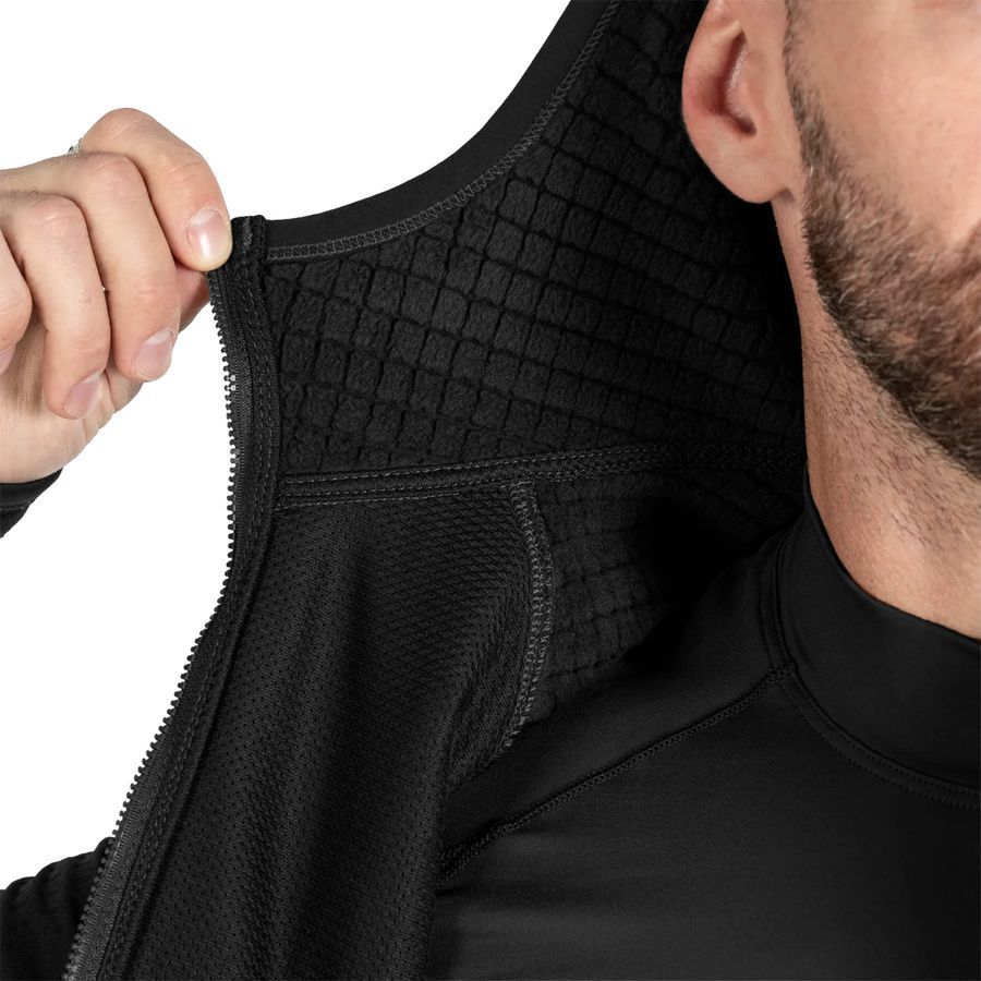 Мужская тактическая флисовая кофта Plast Hood Черная Camotec фото