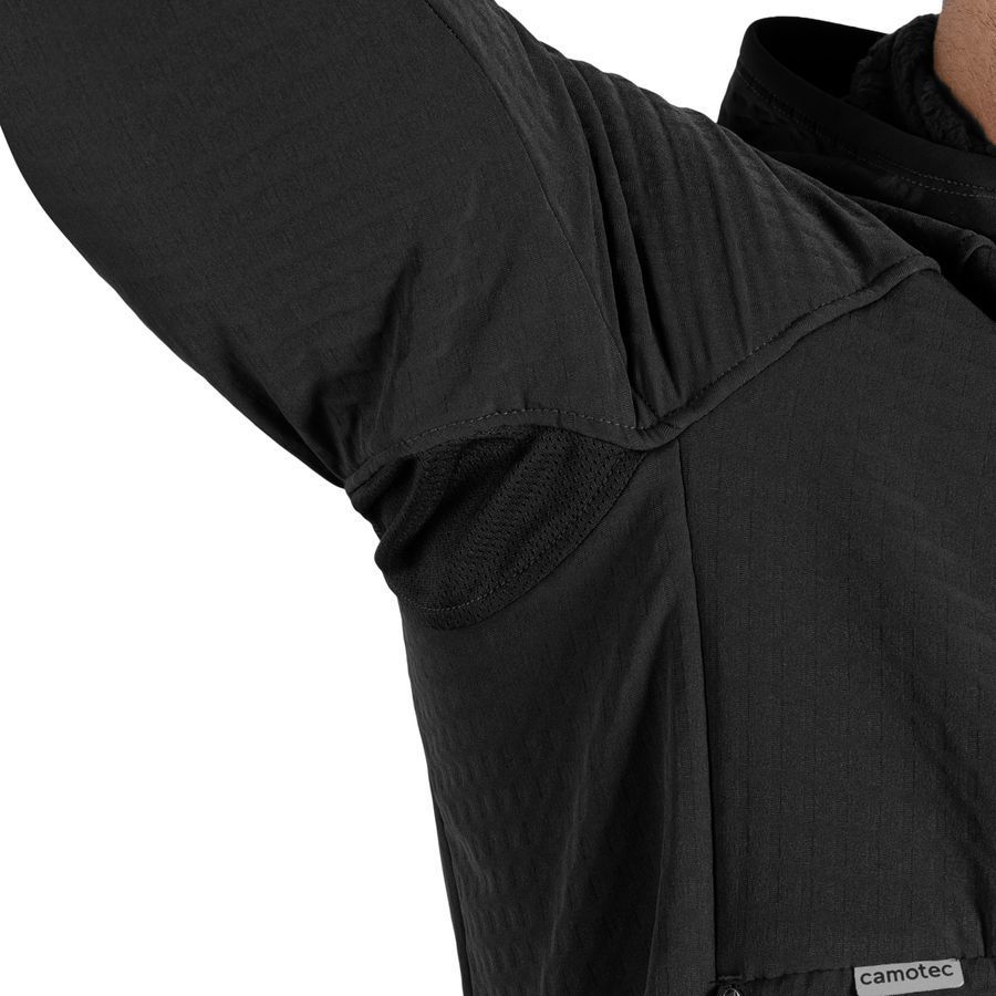 Мужская тактическая флисовая кофта Plast Hood Черная Camotec фото