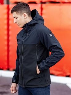 Куртка BEZET softshell Alfa black / dark blue'19 фото