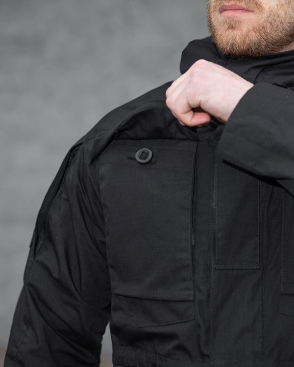 Куртка вітровка тактична BEZET Shadow чорний фото
