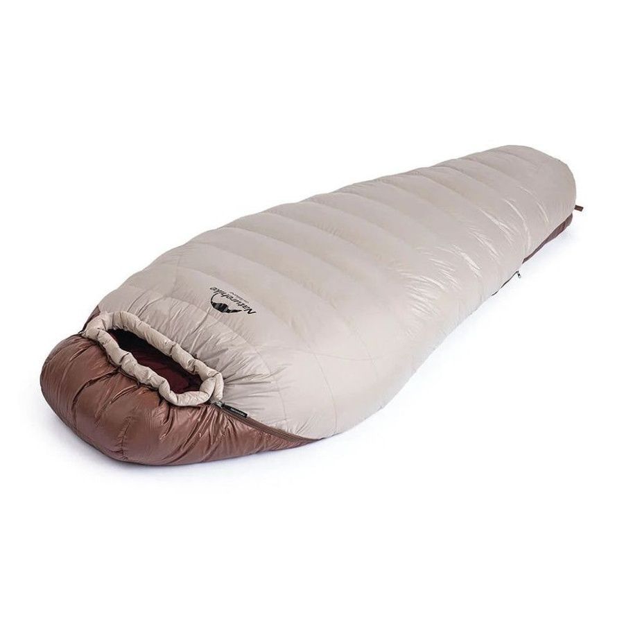 Спальник з натуральним пухом Naturehike Snowbird NH20YD001,p-р L, коричневий 560 г фото