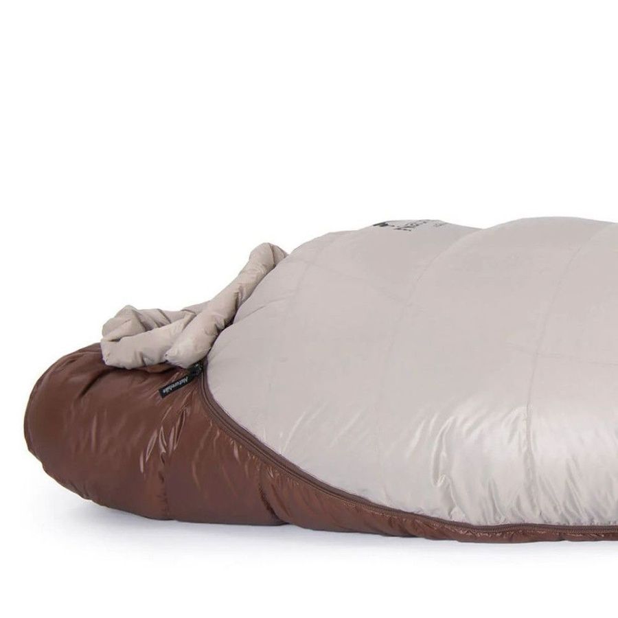 Спальник з натуральним пухом Naturehike Snowbird NH20YD001,p-р L, коричневий 560 г фото