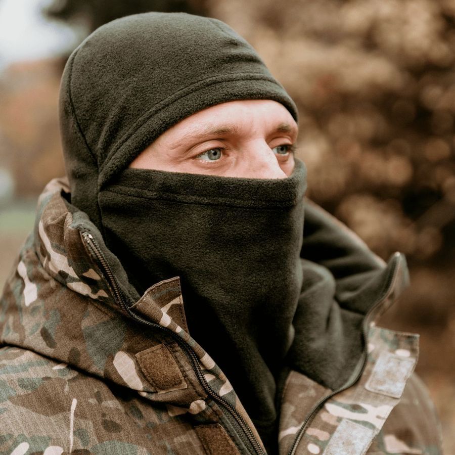 Балаклава флісова зелена підшоломник МОЛЛІ фото