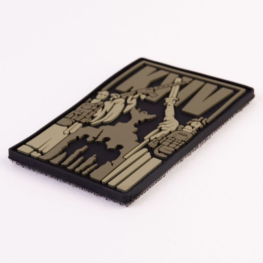 ПВХ патч (шеврон) "Київ-Вільний" олива фото