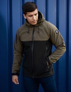 Куртка BEZET softshell Alfa black / khaki'19 фото