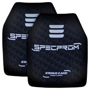 Комплект полиэтиленових бронеплит SPECPROM 3-го класса. Вес 1,4 кг. Размер 25 на 30 см. Черная. 2 шт. (00000002731) фото