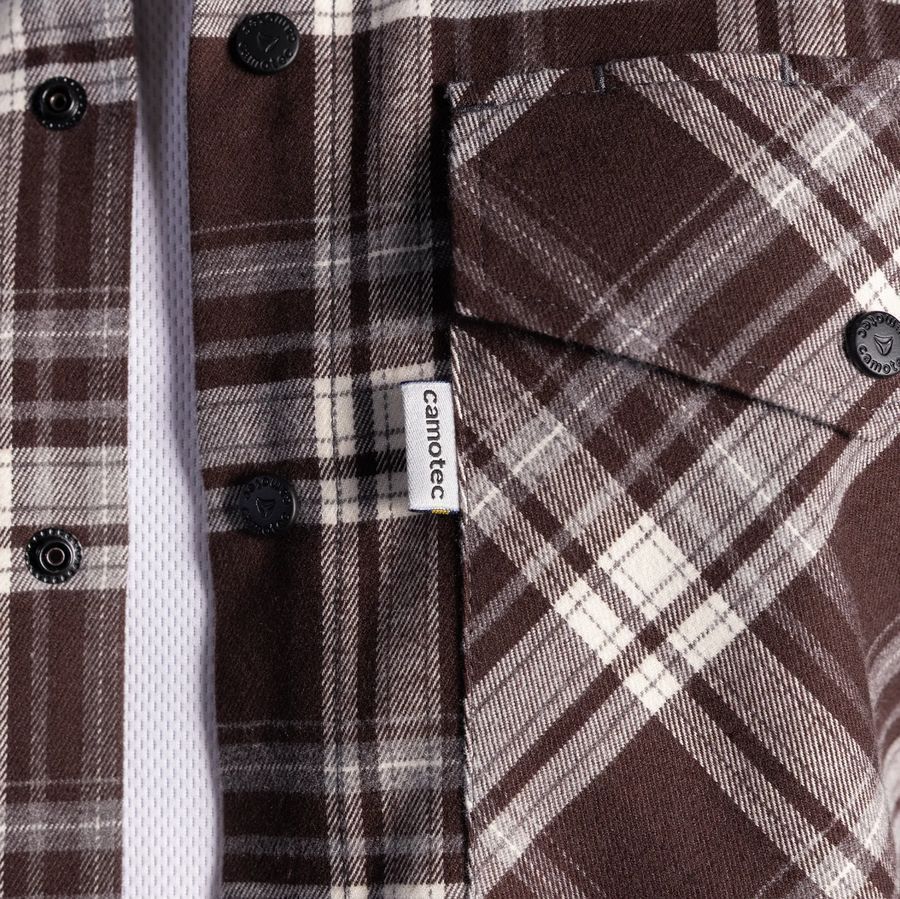 Повседневная рубашка Буревій Brown/White белая Camotec фото