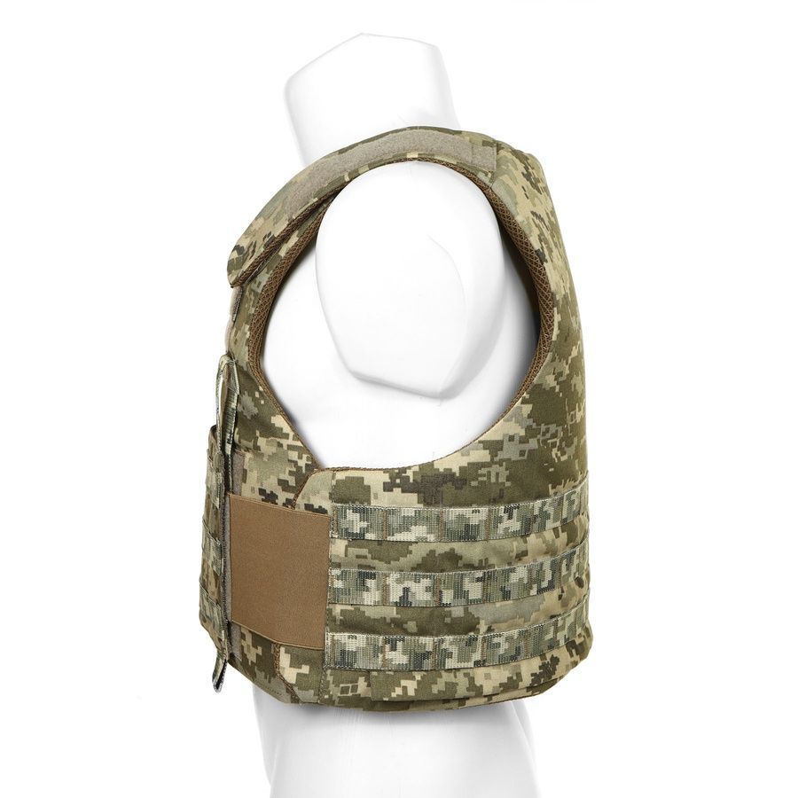 Балістична майка 1 або 2 класу ДСТУ, модульний жилет, піксель MOLLI