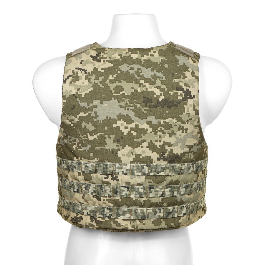 Балістична майка 1 або 2 класу ДСТУ, модульний жилет, піксель MOLLI