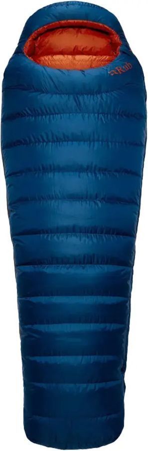 Спальний мішок Rab Neutrino 800 Regular лівий Zip Nightfall Blue фото