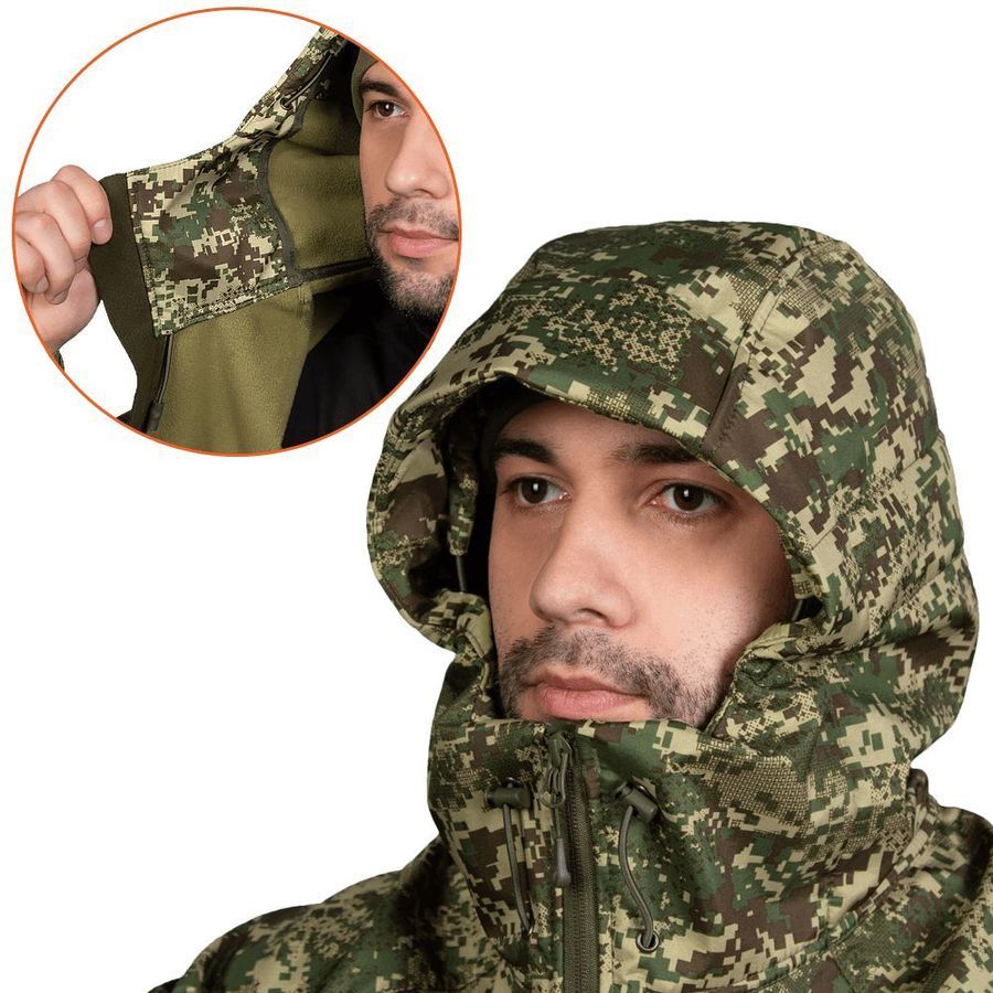 Демисезонная тактическая куртка Softshell Stalker хижак Camotec фото