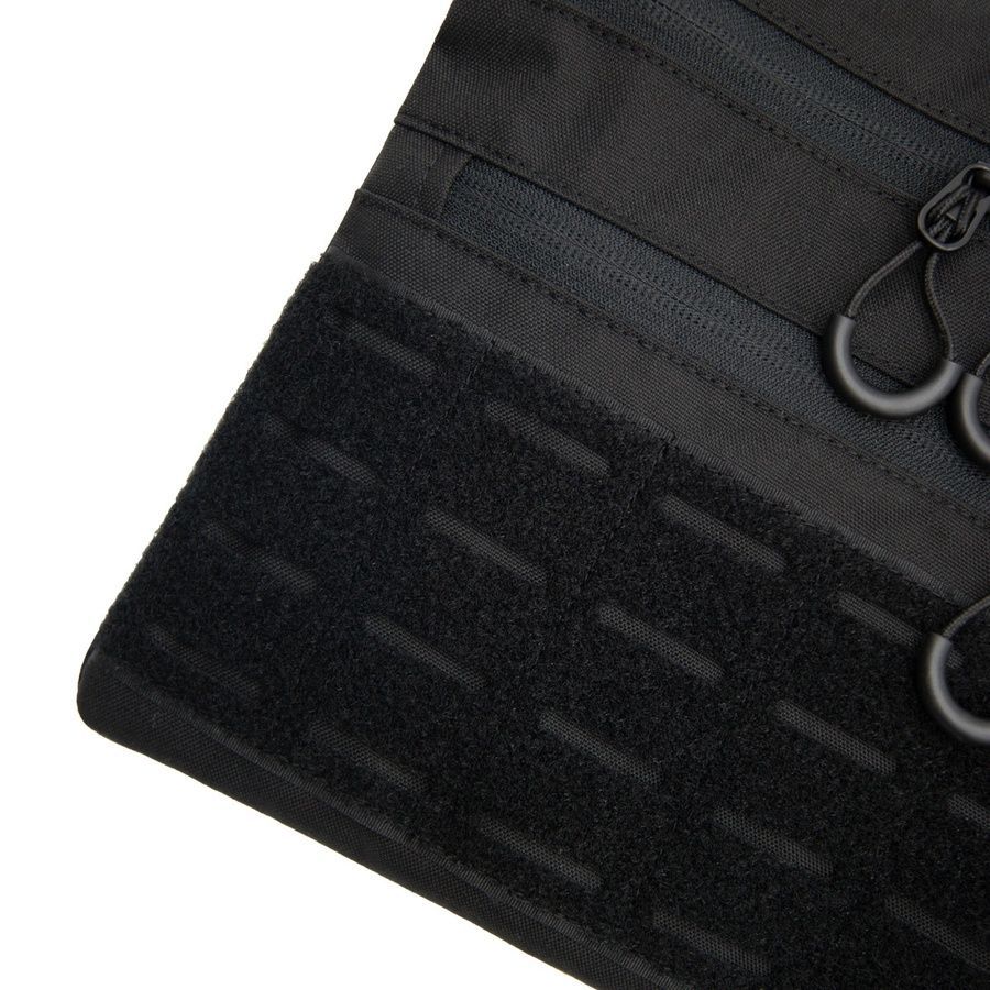 Тактическая сумка через плечо с патч панелью для шеврон Cordura Black HardKit RoKit M фото