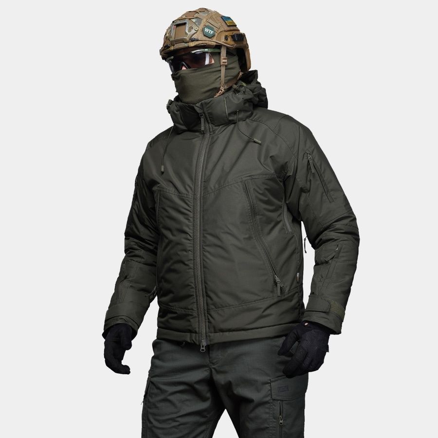 Тактическая зимняя куртка UATAC Basic Olive (Оливка) Membrane Climashield Apex 136 фото