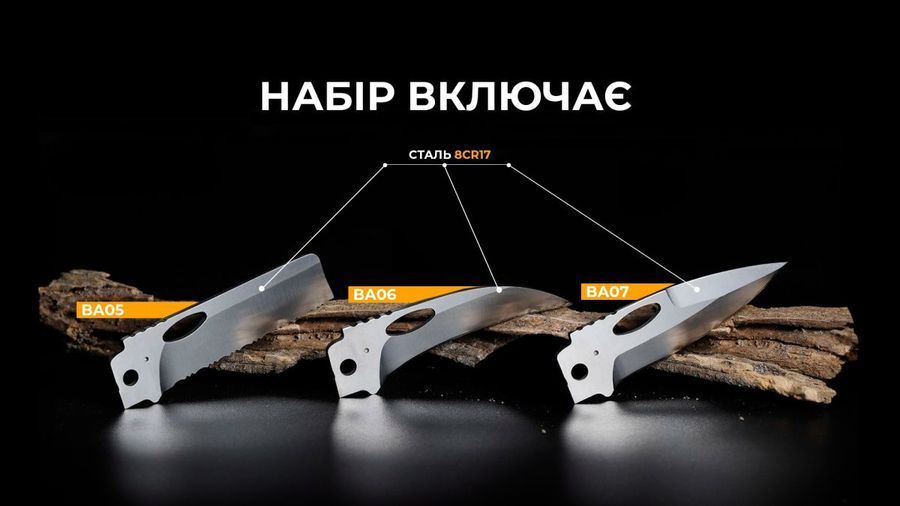 Набір змінних клинків Roxon (BA05; BA06; BA07) 3in1 для S501U, S502U, S802 фото