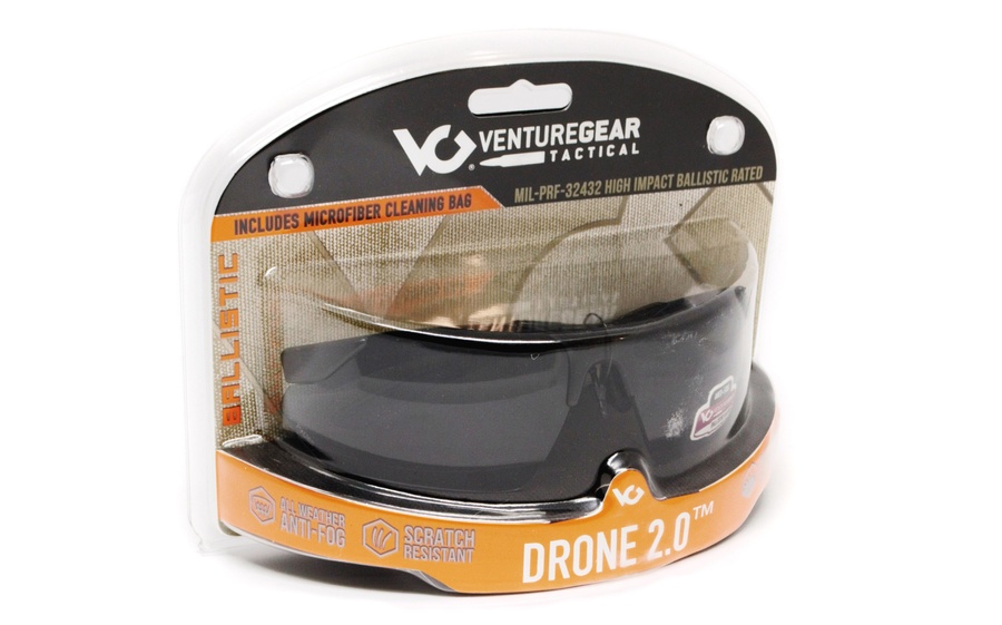 Тактичні окуляри Venture Gear Tactical Drone 2.0 Green (gray) Anti-Fog, сірі в зеленій оправі фото