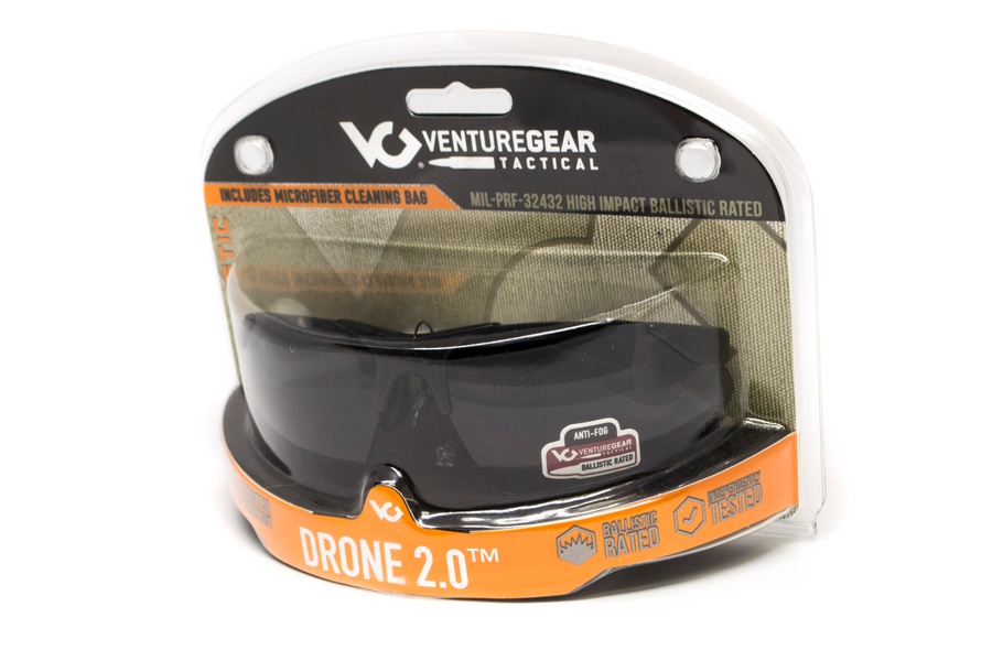 Тактичні окуляри Venture Gear Tactical Drone 2.0 Green (gray) Anti-Fog, сірі в зеленій оправі фото