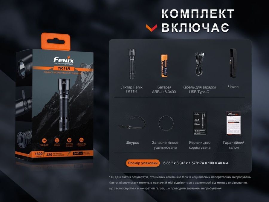 Ліхтар ручний Fenix TK11R фото