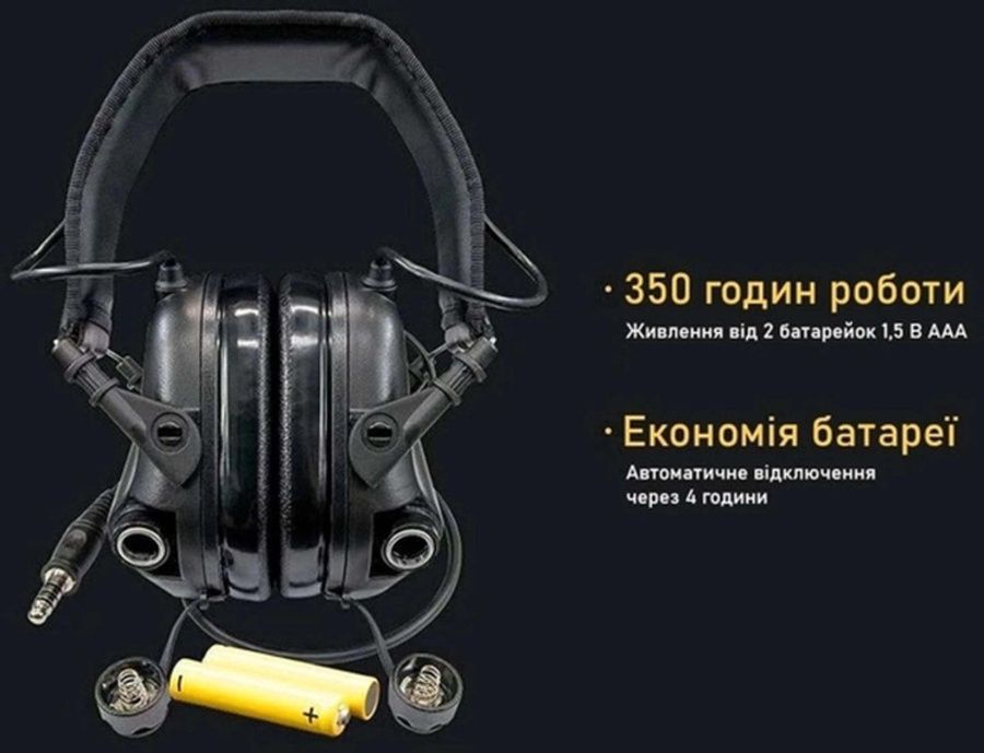 Активні захисні навушники Earmor M32 MARK3 (FG) Olive Mil-Std фото