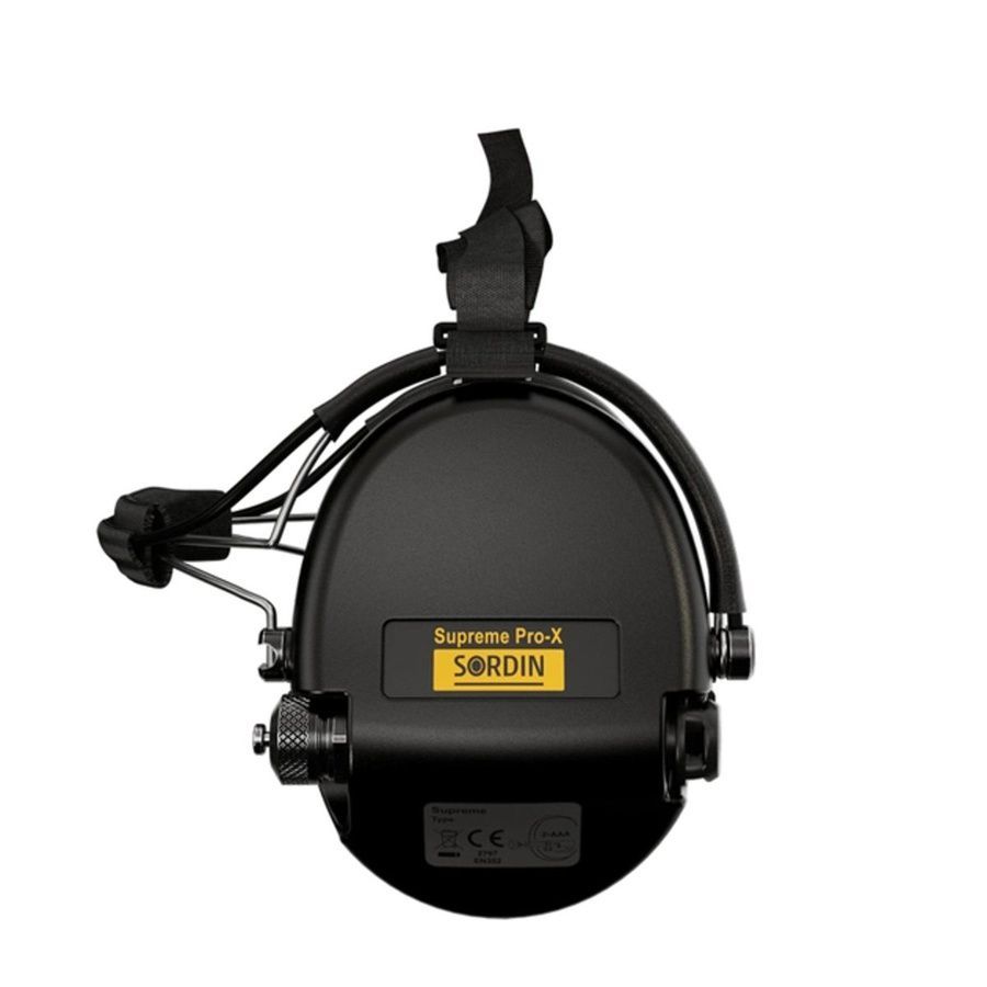 Активные наушники для стрельбы Sordin Supreme Pro-X Neckband Black с задним держателем под шлем (76302-X-02-S) фото
