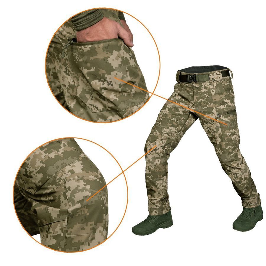 Демісезонний костюм-комплект військовий Phantom SoftShell. Піксель Camotec фото