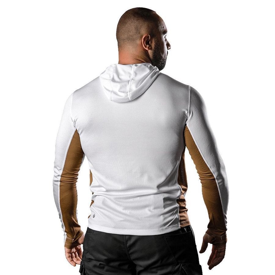 Мужской лонгслив Chiton Air Hood белый Camotec фото