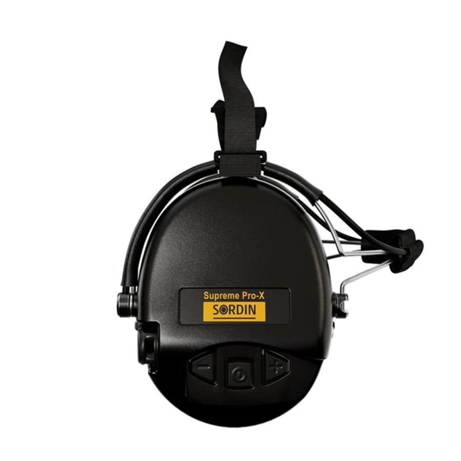 Активные наушники для стрельбы Sordin Supreme Pro-X Neckband Black с задним держателем под шлем (76302-X-02-S) фото