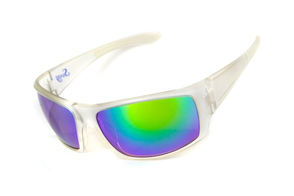 Захисні окуляри відкриті Swag Chill'n (G-Tech™ green) дзеркальні синьо-зелені фото