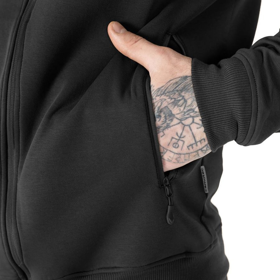 Чоловіча спортивна кофта FitPro Zip Чорна Camotec фото