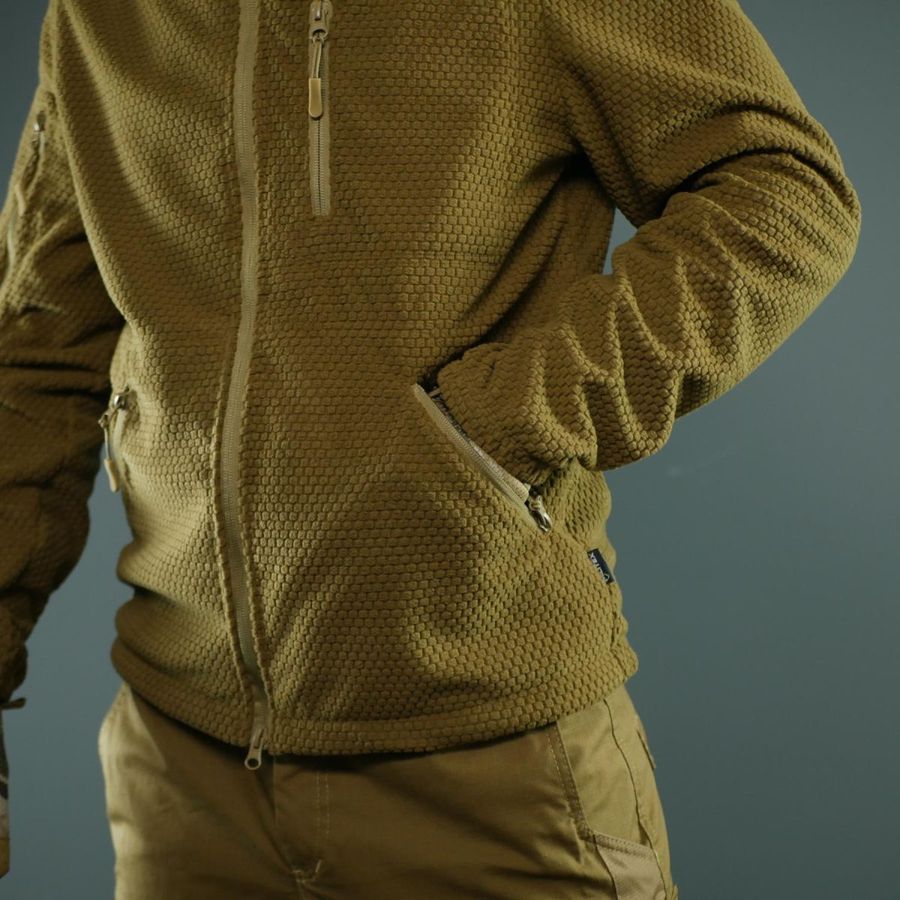 Тактична вітрозахисна флісова кофта Militex mod. 5 Койот фото
