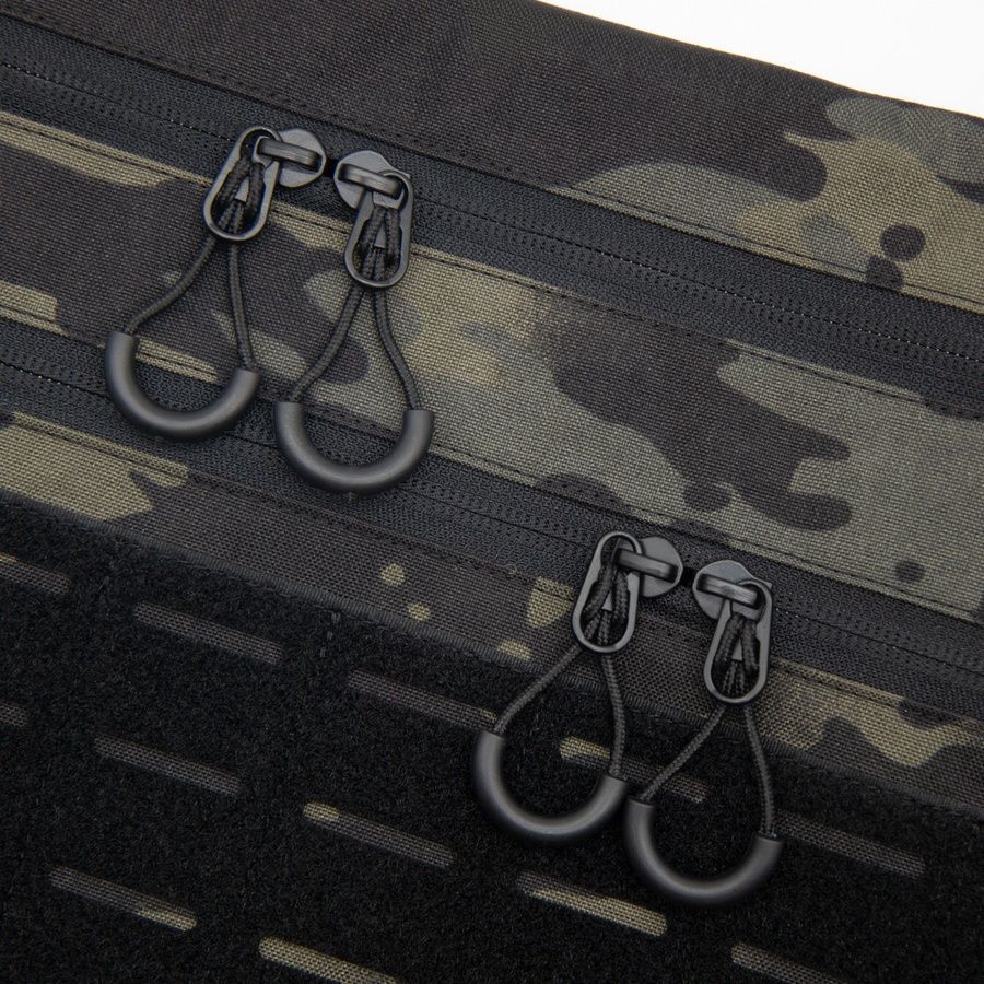 Тактична сумка через плече з патч панеллю для шевронів Cordura Multicam Black HardKit RoKit M фото