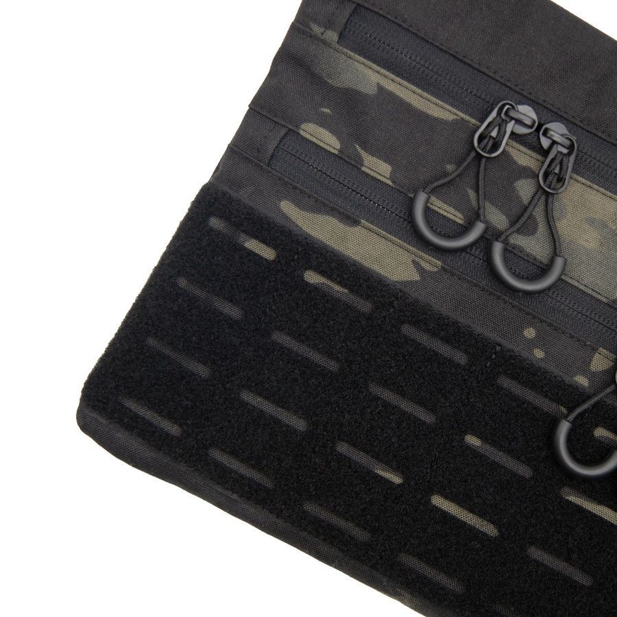 Тактична сумка через плече з патч панеллю для шевронів Cordura Multicam Black HardKit RoKit M фото