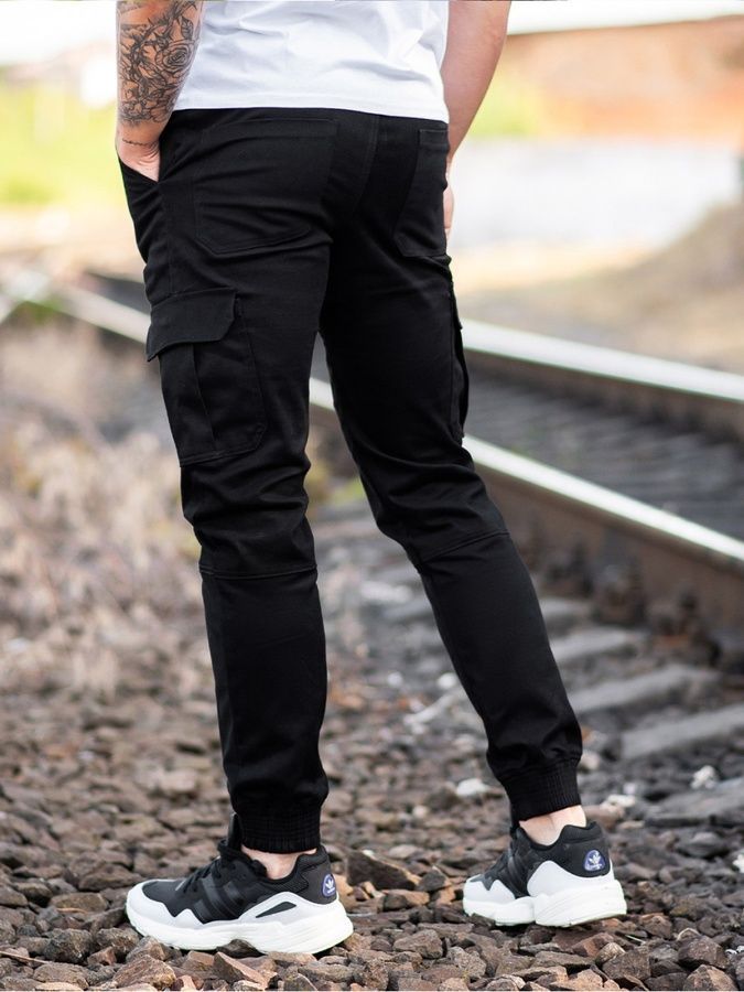 Брюки карго BEZET Basic чорний фото