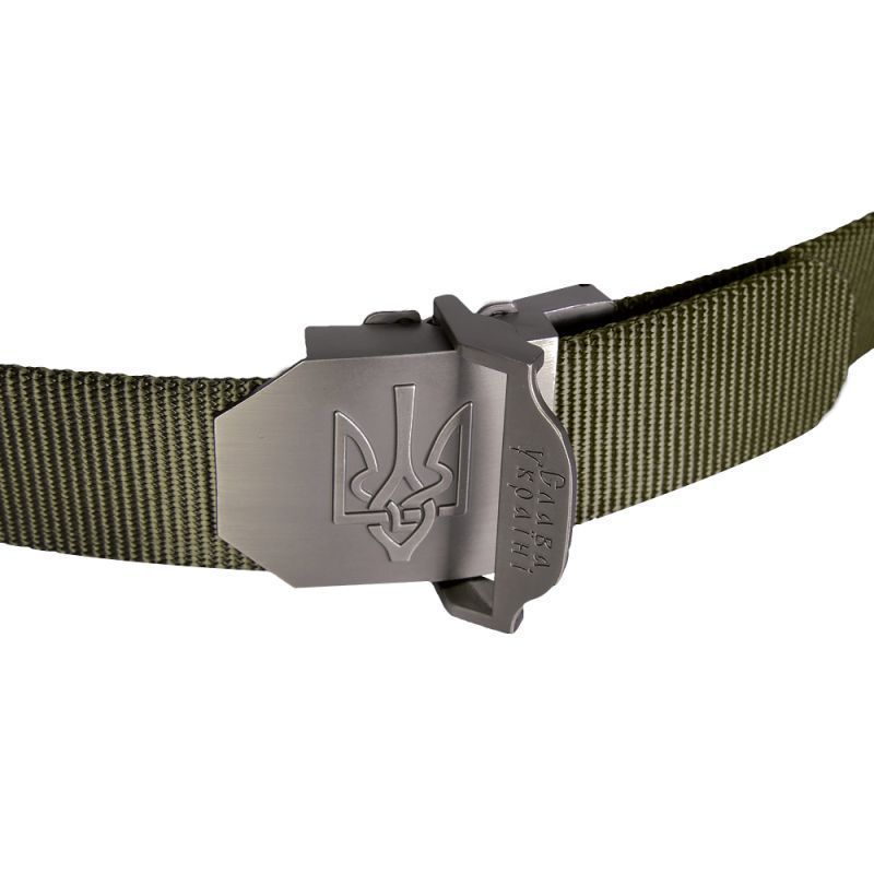 Військовий ремінь Patriot з гербом України Олива Camotec фото