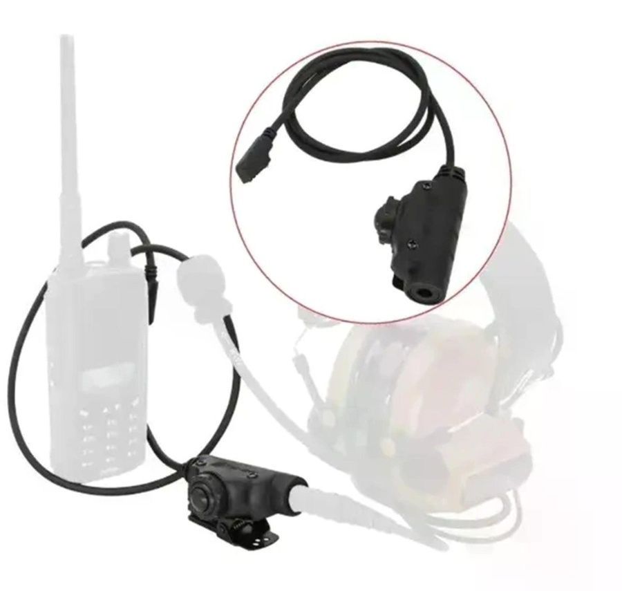 Кнопка PTT для радиостанций Motorola DP4400/4600/4800 + пальцевая кнопка для наушников Earmor/Sordin/Peltor фото