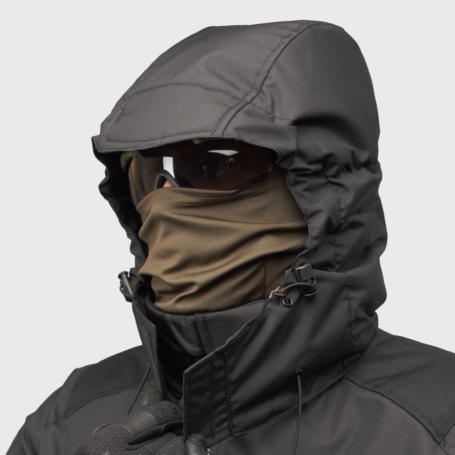 Тактическая зимняя куртка UATAC Black Membrane Climashield Apex 136 фото