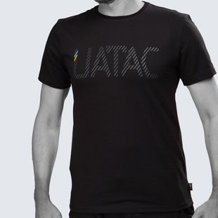 Футболка 95/5 з принтом Камуфляж | чорна UATAC фото