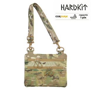 Тактична сумка через плече з патч панеллю для шевронів Cordura Multicam HardKit RoKit M фото