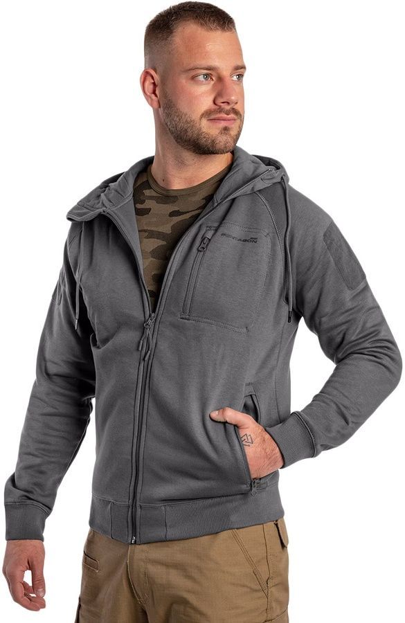 Чоловіча повсякденна флісова кофта Leonidas 2.0 Tactical Sweater Wolf сіра Pentagon фото